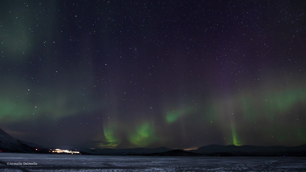 Photo d'aurores boréales